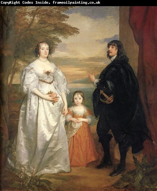 Anthony Van Dyck James,seventh earl of derby,his lady and child